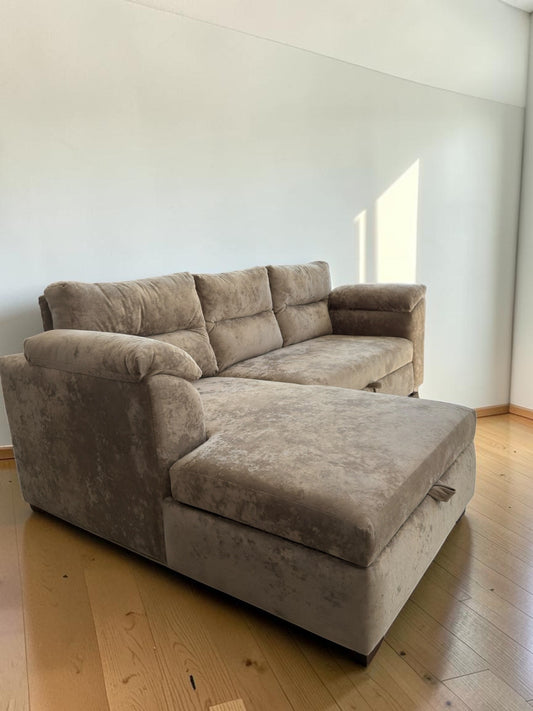 Sofá Cama Milán con Baúl — Chaise Longue Convertible